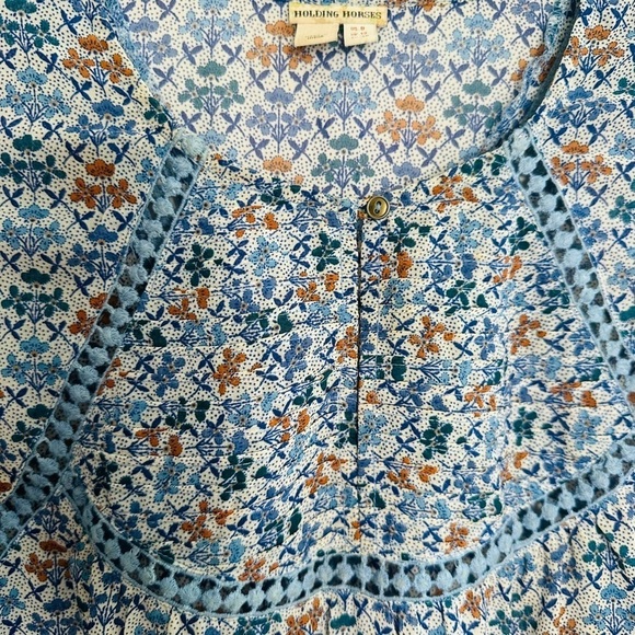 HOLDING HORSES ANTHROPOLOGIE BETONY FLORAL SWING DRESS SIZE 8 - Picture 10 of 15